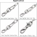Miniatyrbillede 5 af 5: 2 stk. Trigger Clips Clasp i rustfrit stål, kraftig 360° drejelig Trigger Clips Hook Trigger Clips Clasp til kæledyrs spænde nøglering karabinhage