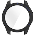 Pikkukuva 4 / 5: Garmin Fenix 8 47 mm:n kellolle tarkoitettu PC-kehyssuoja ja temperoitu lasinen näytönsuoja Black Blue