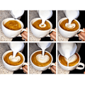 Miniatyrbilde 3 av 5: 600ml Melkekanne med Skummingspitte, Rustfritt Stål, Kaffe Skummingspitte, med Termometer, for Kaffe Cappuccino Espresso Latte