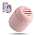 Sminksvampshållare, silikonfodral för resor, kosmetisk svamptorkningsbehållare, rosa