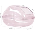 Miniatyrbilde 2 av 4: Hamster Sandbadbeholder Stor Transparent Plast Sauna Toalettsett nonspilling for Smådyr，Gerbil，Syrisk Hamster,Mus,Rotte (Rosa, Medium)