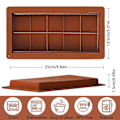 Miniatyrbillede 2 af 5: Chokoladeforme Silikon Dyb, 25 x 13,5 cm Chokoladebar, Dyb Chokoladeform, til Fremstilling af Chokoladebarer, Praliner 1 PC