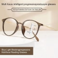 Miniatyrbillede 1 af 9: Progressive Multifokale Læsebriller Anti-Blåt Lys Computerbriller Øjenbeskyttelse Strength 400