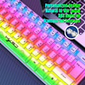 Miniatyrbild 7 av 11: Vattentät Mini Kompakt Gaming Tangentbord 61 Tangenter Gaming Tangentbord RGB Bakgrundsbelysning Ultra Kompakt Mini Tangentbord för PC Gamer