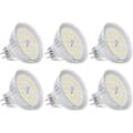 GU5.3 MR16 12V LED-lampor, GU5.3 LED-spotlights kallvit 6000K ej dimbara 430 lumen, 6-pack [Energiklass E]