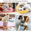 Miniatyrbilde 4 av 7: Kattepute Koseleke Mykt Leke Katte Puter for Hund Angstlindring Valp Klemmer Pute Nakke U-formet Pute Hunde Seng Pute Søvnforbedring （3）