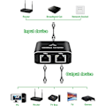 Miniatyrbillede 2 af 5: Ethernet-splitter, RJ45 Ethernet-splitter 1 til 2, 1000 Mbps LAN-splitter, Plug and Play, kompatibel med Cat5, Cat5e, Cat6/7/8-kabel