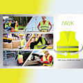Miniatyrbilde 5 av 5: 5-pak Hi Vis Vester, Sikkerhetsvester, Standardstørrelse Reflekterende Vester med Høy Synlighet, Unisex Hi Vis Jakke for Trafikkarbeid, Løping, Landmåler