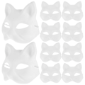 Miniatyrbillede 1 af 3: 20 stk. Blanke Kattemasker Papir Blanke Masker DIY Håndmalede Kattemasker Rekvisitter