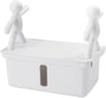 Amosfun Väggmonterad Tissuehållare Box Förvaringsställ Papperslåda   Skurk Vit Tissue Servettfodral