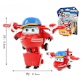 Pikkukuva 1 / 5: Super Wings Action Figures 2\" Mini Muuntavat Lentävät Robotti Jett Dizzy Dino Muuntumismalli Leikkikalut Lapsille Lahjoiksi Flip