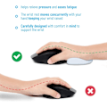 Miniatyrbilde 2 av 6: Høyrehendt ergonomisk musehåndleddstøtte i silikon, ergonomisk musehåndleddstøtte for spill, bærbar PC, hjem, kontor (høyre hånd svart)