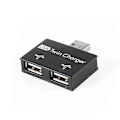 Miniatyrbillede 1 af 4: USB 2.0 Han til Dobbelt Hun Oplader Dual 2 Port USB Dc 5V Opladningssplitter Hub Adapter Konverter C
