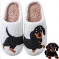 Miniatyrbilde 1 av 5: Dachshund-tøfler for kvinner, Animal Cartoon Weiner Dog Tøffel 40 to 41