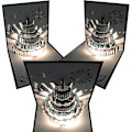 Pikkukuva 5 / 5: 3D Pop Up -syntymäpäiväkortit, lämmin LED-valo syntymäkakku musiikki Onnea syntymäpäiväkortti