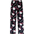 Miniatyrbild 1 av 4: Söta Cartoon Pyjamasbyxor för Kvinnor All Over Print Flanell Pyjamas Jul Halloween Varma Hemkläder Graffiti Byxor Style-3 XXL