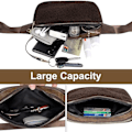 Miniatyrbilde 5 av 5: Bumbag for damer, Fanny Pack for kvinner Svart moteveske for fotturer Løping Gåing dark brown