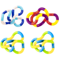 Miniatyrbillede 1 af 6: 4 stk. Tangle Fidget-legetøj, Kreativt lydløst Fidget-legetøj til lindring, Fingerhånd Tangle-legetøj Klassisk sensorisk Fidget Twist-legetøj