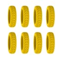 8PCS/ Set Resväska Caster Skor Resväska Hjulskydd yellow