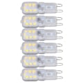 Miniatyrbillede 8 af 8: G9 pære Justerbar øjenbeskyttelse Energibesparende 14 LED'er 3W pære til lysekrone bordlampe 6 stk naturligt lys 220V