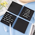 Miniatyrbillede 3 af 5: Sorte Sticky Notes, 10 stk. Simple Sticky Notes Markeringsflag Selvklæbende Memoblokke-K