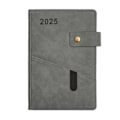 Miniatyrbillede 1 af 5: 2025 Kalender 365 Dages Kalender Planner Notesblok Imitationslæder Omslag 400 Siders Notesbog Velegnet Til Feriegaver Red