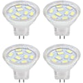 Miniatyrbillede 1 af 5: 2W MR11 GU4 LED-pære 12 volt kølig hvid 6000K, 20W halogenudskiftning, MR11 G4/GU4.0 LED-spotlys til hjem, landskab, forsænket