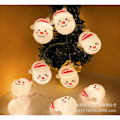 Miniatyrbilde 1 av 3: 1 stk 1,5 m lyslenke med julepynt i form av julenissen, nattlyslenke uten batterier for stue Christmas Clown