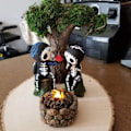 Miniatyrbillede 4 af 4: Sukkerskallefigurer, smukke kunsthåndværk i harpiks, sukkerskaldepar-statueindretning, til boligindretning borddekorationer