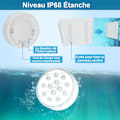 Miniatyrbillede 3 af 5: Pool lys, fuldt forseglet genopladelig pool lys, IP68 W