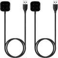 2-pack laddare, kompatibel med Fitbit Sense/Fitbit Sense 2, Fitbit Versa 3 / Fitbit Versa 4, ersättningsladdningskabel