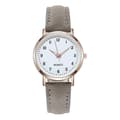 Damklockor Kvinnor Liten Quartz Analog Armbandsur Casual Läder Grey