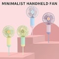 Miniatyrbild 4 av 5: Drivna Handfläktar Mini Portabel Fläkt, USB Uppladdningsbar, Med 3 Hastigheter - Handhållen Fläkt För Män Och Kvinnor - Perfekt För Kontor, Utomhus, Resor Och C