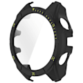 Pikkukuva 2 / 5: Garmin Fenix 8 47 mm:n kellolle tarkoitettu PC-kehyssuoja ja temperoitu lasinen näytönsuoja Black Green