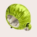 Miniatyrbilde 7 av 9: Dame Cap Dobbelt Lag Satin Natt Cap Skjønnhet og Frisør Justerbar Knapper Cap Light purple+Black