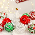 Miniatyrbilde 3 av 5: 25 stk Julepynt, 6cm Juletre Hengekule Jul