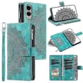 Mandala Blomstermønster PU Læder Wallet Case til Samsung Galaxy S25 Edge