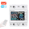 Miniatyrbilde 1 av 5: Tuya WiFi 8-i-1 Strømmåler Fargeskjerm 2P Multifunksjonell AC Energimåler Mobiltelefon Fjernstyrt APP C Multicolor KWS-302WF