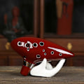 Miniatyrbillede 1 af 5: Ocarina Keramisk Alto Legend of Zelda Fløjte Instrument Wine Red