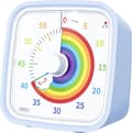 Visuell Rainbow Disk Timer med Skyddsfodral, 60 Minuters Nedräkningstimer för Barn och Vuxna, Tyst Verktyg för Tidshantering Light Blue