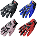 Miniatyrbilde 1 av 2: Bmx Mtb Sykkelhansker for Barn - Full Finger Hansker for Gutter og Jenter (FMY) Blå Blue