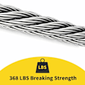 Miniatyrbillede 2 af 4: Wire, 1/16 Wire, 304 Rustfrit Stålwire, Flywire, Stålwire, 328 Fod Med 30 Styk Krympemuffer, Tråd Til Påklædning, Nettråd,