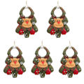 Miniatyrbillede 1 af 11: 5x Julepynt Julepynt Snemand Elg Bjørn Vedhæng Juletræ Ikke-vævet Vedhæng Dekoration til Hjem Kontor Ornament C