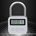 Miniatyrbilde 2 av 4: Metallisk Tidtakerlås LCD Tid 99 Timer Maksimal Tidtaking USB Tidtaker Hengelås, svart-CE