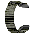 Miniatyrbilde 2 av 5: Nylonreim med klistremerke for Garmin Fenix 7X/7X Pro/Instinct 2X/QuickFit 26 mm - Army Green Turquoise Garmin Fenix 7X