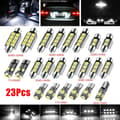 23-pack Canbus Felfria LED Bil Interiör Registreringsskylt Lampor