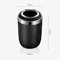 Miniatyrbillede 5 af 5: Bilaskebæger med LED-lys Multifunktionelt Universal Bil Affaldsopbevaringskop Beholder Askebæger Autom Black