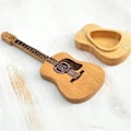 Miniatyrbild 5 av 5: Trä Akustisk Gitarr Plektrumlåda med Stativ Bärbar Handgjord Gitarr Plektrum Förvaringsbehållare Guit
