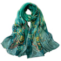 Miniatyrbillede 1 af 5: Chiffon-Halskæder til Kvinder - Kvinders Halskæde Let Blomsterprint Chiffon Halskæder Sjal Wraps til Forår Efterår