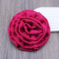 Miniatyrbillede 5 af 10: Stor blomst broche stof håndlavede brocher beige